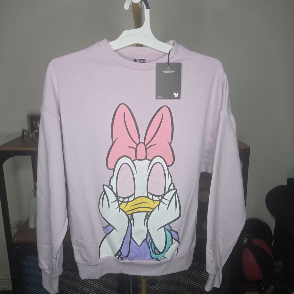 Disney Pink Daisy Duck Crew Neck Sweater